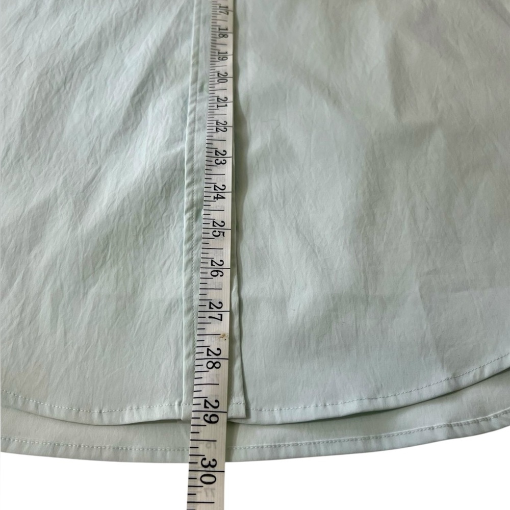 Athleta Midtown Shirt Womens Medium Button Up Light Green Long Sleeve Size Large - Picture 3 of 7